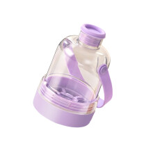 Cute Ice Cubes Water Bottle With Builts In Ice Tray For-Purple