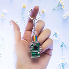 Fast Reach Electronic Robot Keychain Handmade Jewelry Key Rings for Phone Stylish Jewelry Black