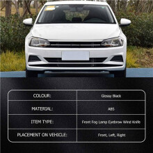 2Pair Front Bumper Fog Light Eyebrow Wind Knife for 2019-2022 Fog Lamp Eyebrows Spoiler Splitter Trim Cover