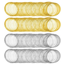 Memory Beading Wire Jewelry Wire Steel Memory Wire Beading Wire for Jewelry Making Bracelets 400 Loops 2 Color