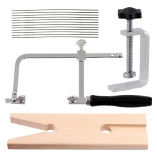 14-Piece Jeweler'S Saw Horse Combo Set, Adjustable Jeweler'S Saw Horse, Wood Bench Tools for Jewelry Making