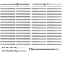 100 Pack T316 Stainless Steel 1/8inch Right&Left Handed Thread Swage Lag Screws for Wood Post of Steel Cable Railing Kit
