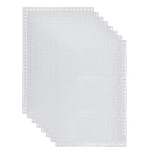 Mesh Canvas Vellen voor Borduurwerk, Fursuit Ooggaas, Wit Naaldpunt Mesh Canvas voor Knutselen, Doe-Het-Zelf, Gebreide Haakprojecten