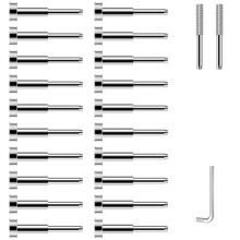 20-Pack Onzichtbare Kabelrailset voor 1/8 Inch Staalkabel, SST316 Onzichtbare Spanspanner, Volledig Verborgen Kabelrailing