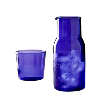 Coffret hydratation pour table de nuit, carafe en verre ambré pour eau au lit, idée cadeau