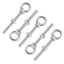 5 Pack Eye Bolt 3/8Inch X 4Inch Long, Stainless Steel Welded Extension Bolts Swing Basket Suspension Fittings