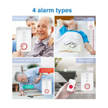Emergency Alarm System 4G 433MHZ SOS Two-Way Intercom Call One-Button Rescue Host for Elderly Emergency Help EU Plug