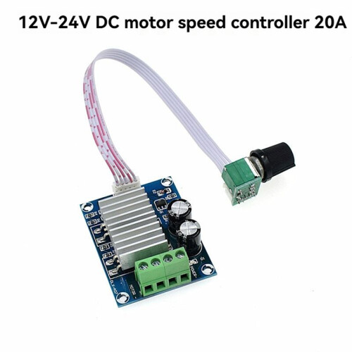 20A PWM  Motor Speed Controller 12-24V  Adjustable Motor Governor Temperature Regulating Dimming 2