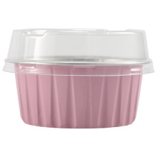 100Pcs 5Oz 125Ml Disposable Cake Baking Cups Muffin Liners Cups with Lids Aluminum Foil Cupcake Baking Cups-