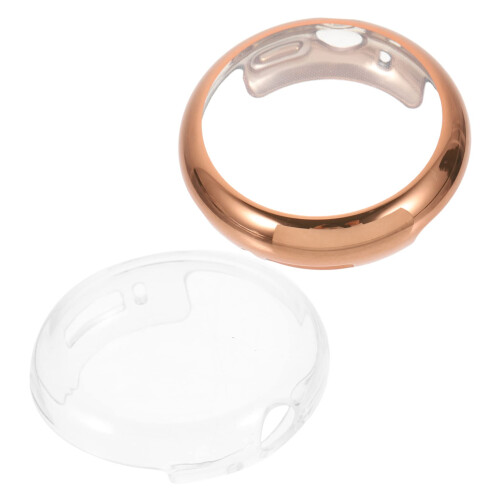 2pcs Case and Screen Protector for Pixel Watch TPU Full Coverage Shell Scratch Resistant Lightweight Design