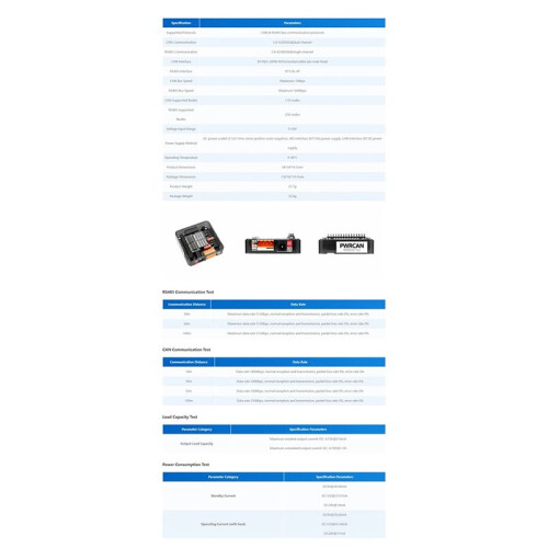 For M5Stack PwrCAN Module13.2 Multi-Function Communication Module Dual CAN and One RS485 1
