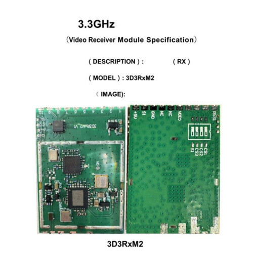 2PCS 3.3G FPV VRX RF Receiver Module 3D3RxM2 16CH Wireless Analog Audio Video Transmission Receiver Module 1