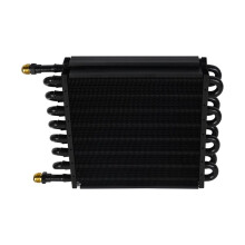 Enfriador de Transmisión de 16 Pasos y 1/2 Pulgada, 16 Filas, Tubo 8AN, Enfriador de Aletas, Compresor de Aire, Posenfriador Universal Negro.