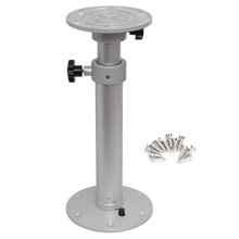 Verstellbarer Tischsockel, Abnehmbarer Tischsockel, StäNder, Beinsockel, Aluminiumlegierung, Tischsockel für Wohnmobil, Boot, Yacht, Silberweiß