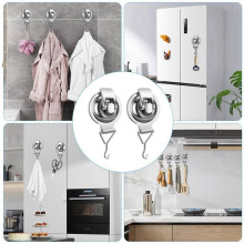 4X Powerful Punch-Free Suction Cup Hook, Vacuum Sticky Hook, Glass Wall-Mounted, Traceless Suction Cup