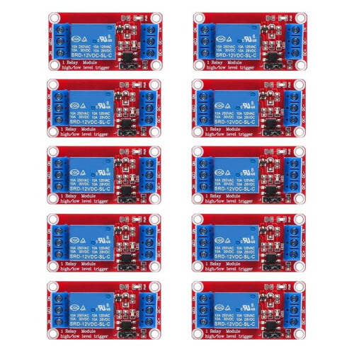 30pcs Relay Module  12V Relay Board 1 Channel with Optocoupler Isolation Support High or Low Level 1