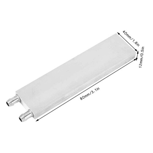 20X Aluminum Water Cooling Block 80X40X12mm Cooler for Computer CPU Radiator 2