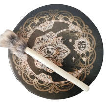 Maanverduistering Drum Maanstijl Geluid Imitatie Schapenvacht Percussie-Instrument 25cm