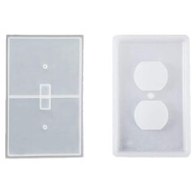 2 PièCes de Moule en RéSine de Couverture D'Interrupteur de LumièRe, Moule en Silicone de Panneau de Prise de Commutateur pour la Fabrication de