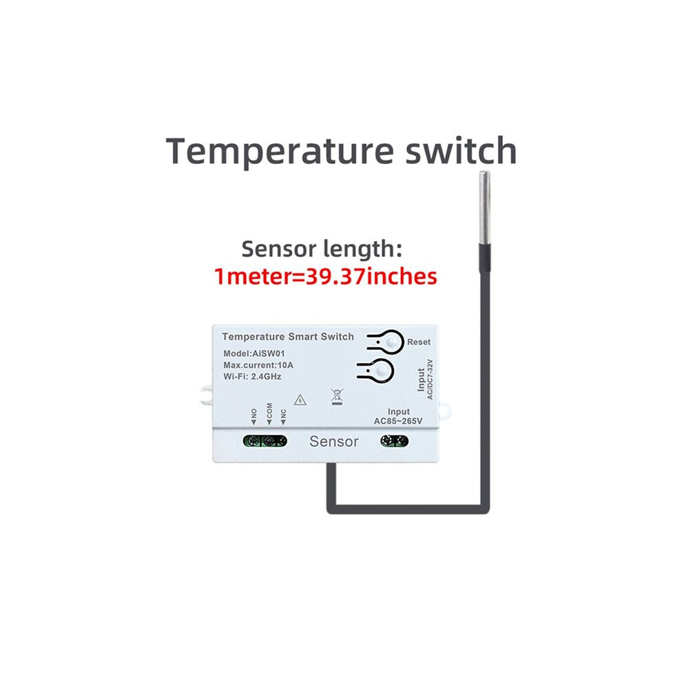 2X Tuya Wifi Temperature Sensor 2.4G Wifi Temperature Sensor With 1M Temperature Probe 6032242398649