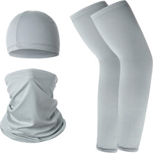 Protection UV Cou GuêTre Couverture Du Visage Glace Soie Bras de Refroidissement Manches Crâne Casquette Ensemble pour Femmes Hommes Cyclisme