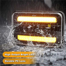 4x Motorcycle Rectangular 4X6 Inch LED Headlight Projector High Low  Sealed for  DRZ  XR250 XR400 XR650