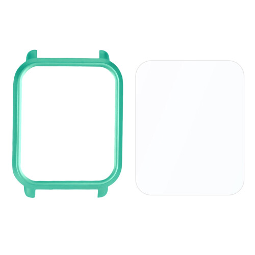 Watch Protective Case Compatible for  Huami  Bip Youth, PC Material Case+Screen Protector Mint Green