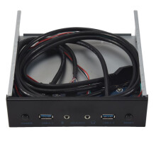 Usb 3.0 2 Port Optical Drive Front Panel Expansion Adapter Usb 3.0 Hub +Hd Audio+Power  Button