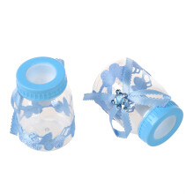 100Pcs Baby Bottle Candy Box Party Supplies Baby Feeding Bottle Wedding Favors and Gifts Box (Light ) 9 x 4cm