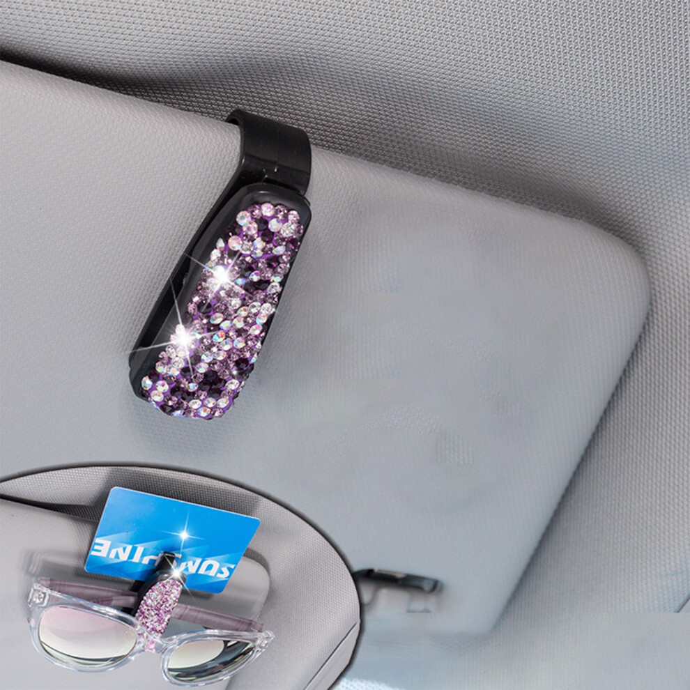 Car Visor Eyeglass Holder Card Holder Car Diamond Eyeglass Holder Multifunctional Eyeglass Holder Double Head 9365509734520