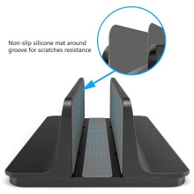 3X Vertical Laptop Stand Holder, Adjustable Laptop Holder Desktop Stand with Adjustable Dock Size ( to 17.3 Inches)