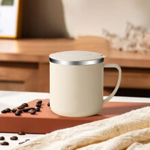 11.83oz Stainless Steel Vacuum Cup, Leakproof Lid, Double-Wall Insulated, 350ml, with Handle – Reusable Tumbler for Coffee/Tea