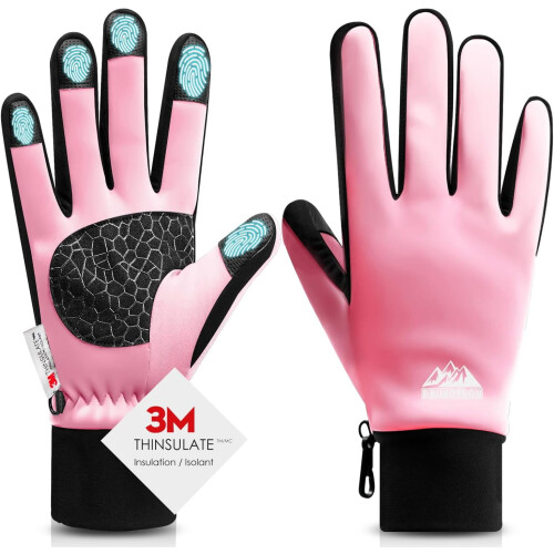 Gants d'hiver avec isolation 3M Thinsulate et Lycra coupe-vent.