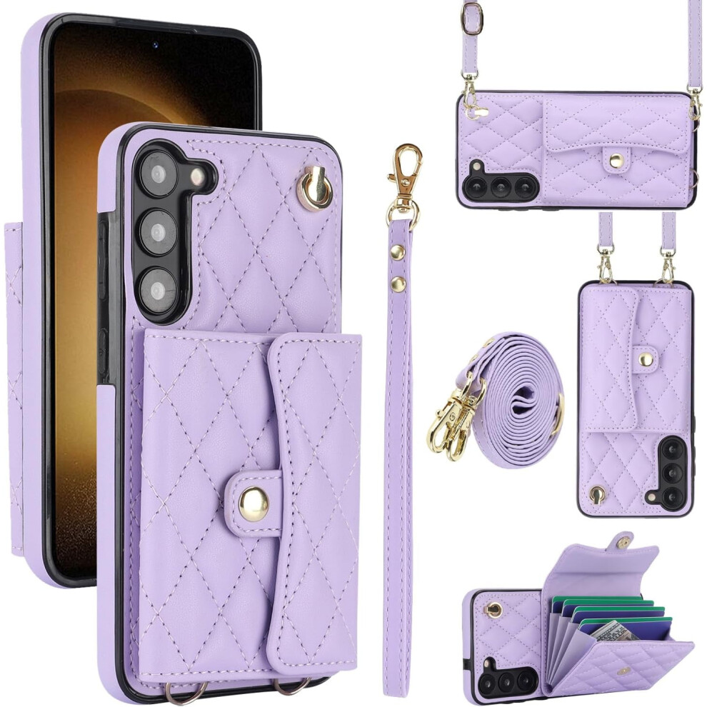 Compatible With Samsung Galaxy S24 Accordion Crossbody Wallet Case Â 4 Card Slots, Rfid Blocking, Adjustable Strap 9365509733943