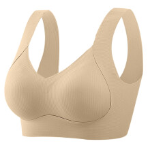 Women's Anti-Sagging Lift Support Wireless Seamless Bra – Push Up, Side Smoothing, No-Slip Straps, V-Neck (6 Colors)