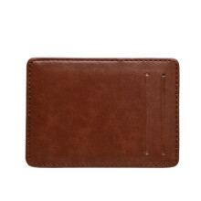 Flip Wallet Business Card Holder with Money Clip & ID Set – Leather, Elastic Closure, Stylish Card & Cash Organizer for Men & Women