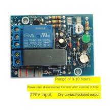 10X AC 220 V Einstellbarer Timer-Verzögerungsschalter ein-/Ausschaltzeit-Relaismodul Neu (0-10 Minuten)