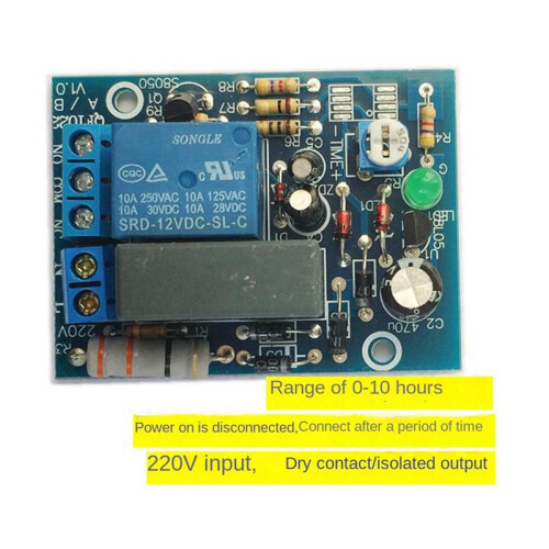 10X AC 220V Adjustable Timer Delay  Turn /Off  Relay Module New(0-10 Minutes) 2