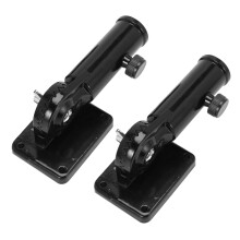2 set 2 in 1 Multifunctional Adjustable Flagpole Bracket Heavy Duty Aluminum All Weather (Black)