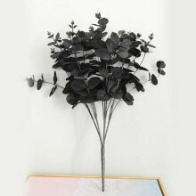 3X 20 Heads Artificial Black Eucalyptus Fake Flower Plant Wedding Party Decoration
