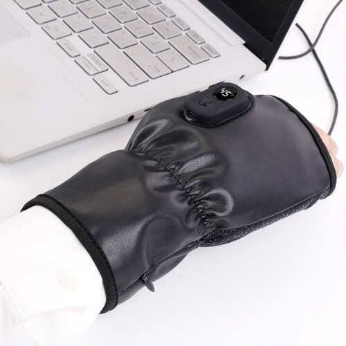 Battery Operated Heating Ski Gloves 3 Temperature-Black 2