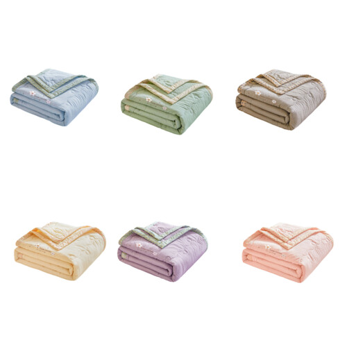 Breathable Cotton Blend Air Conditioner Quilt Machine-Blue 1