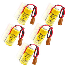 BR2/3A 3V 1600mAh Lithium Battery 5 Pack for PLC Backup Power Replacement for A98L00310006 System