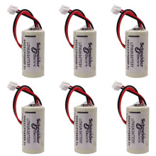 (6Pack) 990XCP98000 3V 1800mAh PLC Lithium Battery for Schneider Modicon Quantum 140 CPU, Reliable Industrial Backup