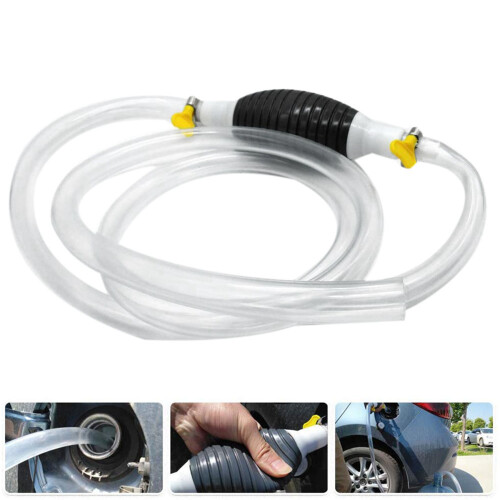 2pcs 2M High Flow Siphon Hand Pump Portable Manual Car Fuel Transfer Pum 1