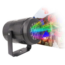 Projetor de luzes de Natal em LED com flocos de neve e opções de projeção versáteis, ideal para decorações de festas de fim de ano com