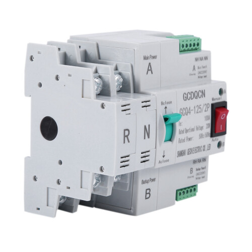 2X Dual-Power Automatic Transfer  2P 100A Household 35mm Rail Installation 1