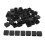 Chair Leg Plastic Blanking End Cap Square Tube Insert Black 20mmx20mm 150Pcs 2