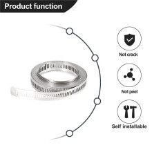 2X 304 Stainless Steel Worm Clamp Hose Clamp Strap with Fasteners Adjustable DIY Pipe Hose Clamp Ducting Clamp 11.5 Feet