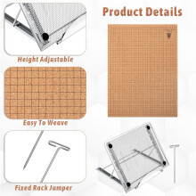 104 Pcs Macrame Board, 12x16 Inch Macrame Board and Pins Kit with Metal Adjustable Holder,for Braiding Cording Bracelet